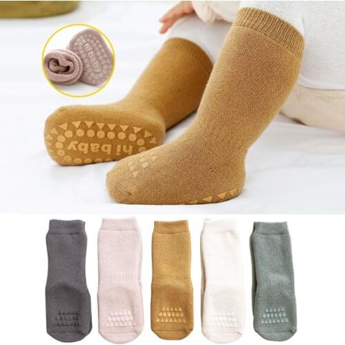 Baby winter Cotton Socks Shoes Non-slip Infant Walk Socks Shoes Toddler Floor Casual Toddler Anti-slip Socks Grip Slippers