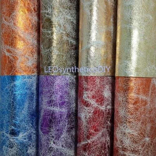 1PC 21X29CM Synthetic Letaher, Cuero Sintetico Embossed Crack Leather For Making Bows Accessories LEOsyntheticoDIY T136A
