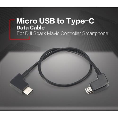 Data Cable for DJI Spark Mavic Pro Platinum Air Controller Micro USB to Type-C Cable line for Smartphone Tablet w/ Type-C Port