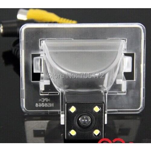 4 LED CCD HD ngiht vision car rear view camera car parking system backup reversing rearview camera for Mazda 5 M5