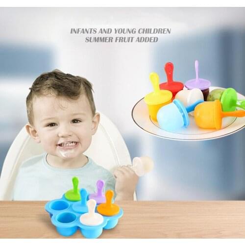 7 Cavity Reusable Baby Food Supplement Storage Box Ice Cream Pop DIY Maker Mold DIY food supplement for babies