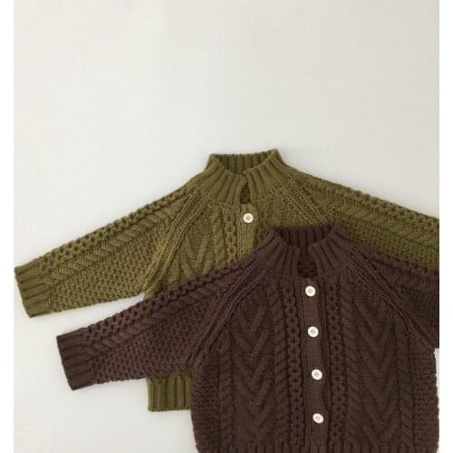 Cool Kids Sweaters Spring Winter Baby Boys Girls Warm Cardigan Tops Thicken Knitted Bottoming Grey Beige High Quality