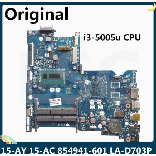 LSC For HP 15-AY 15-AC Series Laptop Motherboard 854941-001 854941-601 BDL50 LA-D703P With SR27G I3-5005u CPU