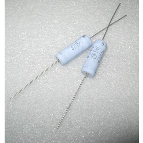 100% New and original 5W 47R Fever resistance pure copper foot Resistance dimension 8*24MM