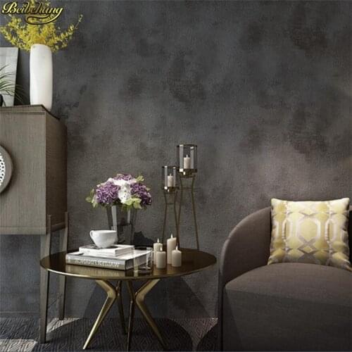 Beibehang wall paper Vintage plain white gray cement wall paper personality industrial wind background wallpaper papel de parede