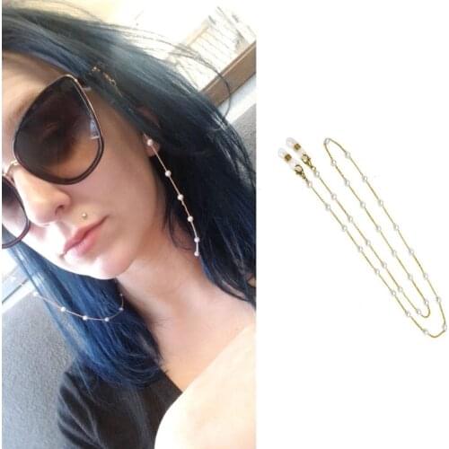 Fashion Eye Glasses Sunglasses Spectacles Chain Holder Cord Lanyard Necklace Reading Glasses Simulated Pearl Sunglasses Chain