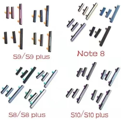 Original New For Samsung Galaxy S9 S9 Plus Note8 S8 S10 Power On Off Button + Volume Button Side Button Set Replacement Parts