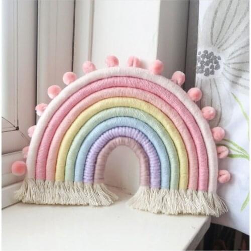 Kids Room Rainbow Wall Hanging Decor Baby Shower Birthday Party Wedding Decoration Christmas Decoration Embellishments Nordic