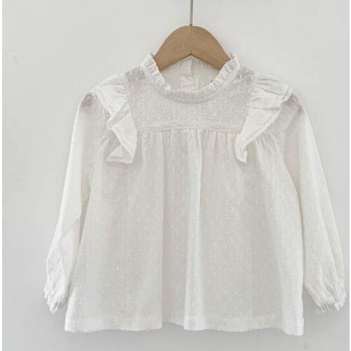 Spring Autumn Kids Baby Girls Printing Shirt For Girls Shirt Kids Baby Girl Pure Color Shirt Girls Childrens Clothes Shirt