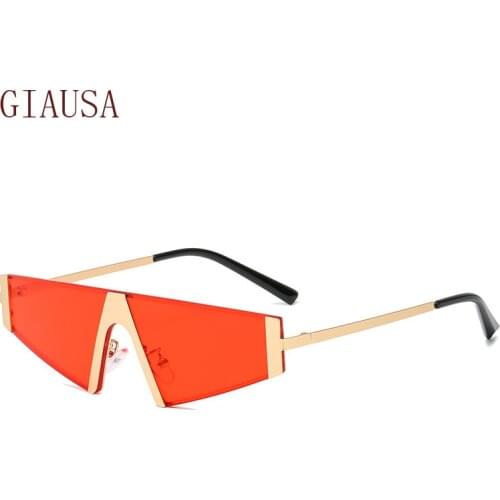 GIAUSA Metal personality frameless sunglasses, outdoor anti ultraviolet modern show street Sunglasses night vision goggles