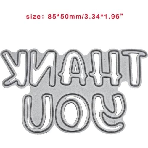 M68E Thank You Metal Cutting Dies Stencil DIY Scrapbooking Album Paper Card Template