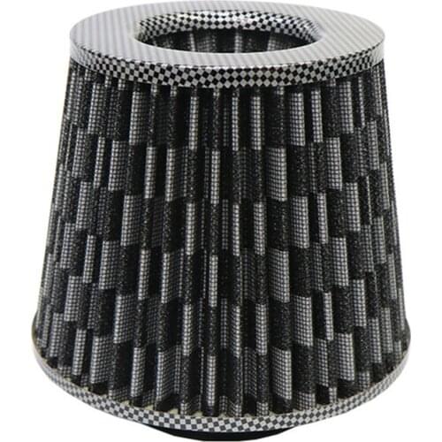 Universal 3-inch air filter air-conditioning intake supercharger 76 mm carbon black car parts kit intake hose for BMW E46 Toyota