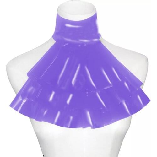 Plus Size Halter Buckle Neck Women Collar Novelty Three Layer Pleated Neckline Decor Halloween Cosplay Clothes Accessories