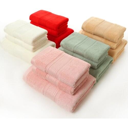 100% Bamboo Towels Soft Face Bath Towel Set Thick Solid Color Herringbone Pattern Bamboo Fiber Bathroom Towels for Adults