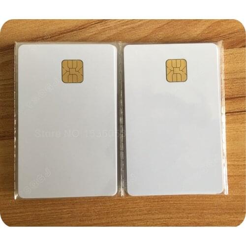 100PCS ISO7816 CR80 SLE4428 Contact IC Card Blank Card