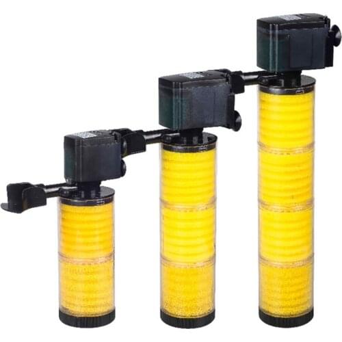 20W 25W 30W 3 in 1 Aquarium Submersible filter 2 3 4 Layers Fish Tank Air Oxygen Pump Sponge Filter