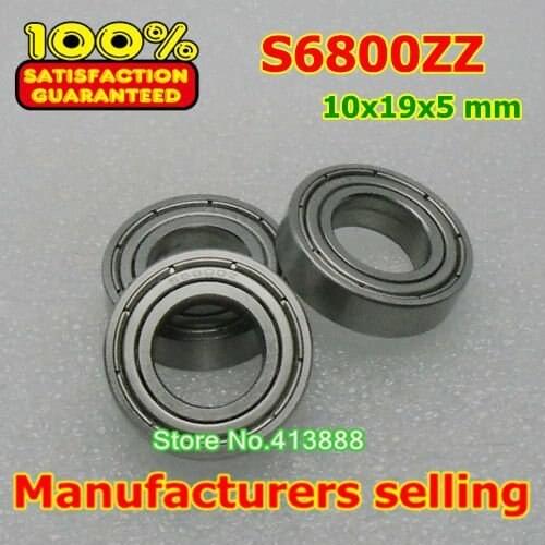 88888 high quality ABEC-1 Z2V1 SUS440C stainless steel deep groove ball bearings S6800ZZ 10*19*5 mm