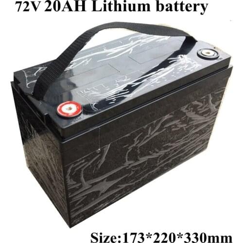 72V 20ah Electric Bicycle Scooter Motorcycle Lithium Li-ion Battery Pack 2000W Electric Tricycle Battery +3A Charger