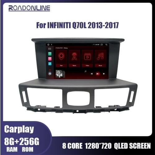 Roadonline Car Video Player For INFINITI Q70L 2013-2017 Android 10 8 Core 6G 128G Gps Coche Radio Multimedia Screen Carplay Wire