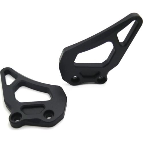 Aftermarket free shipping motorcycle parts CNC Foot Pegs Heel Guard Plate Guard For BMW R1200GS LC 13-16/Adventure 14-16 Black