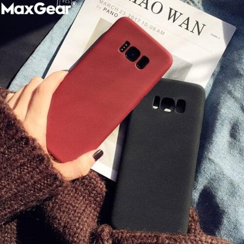 Frosted Sand Texture Matte Silicone Case for Samsung Galaxy S9 Plus Phone Cases TPU Cover Samsung Note 9 8 5 4 3 S8 S7 S6 Edge