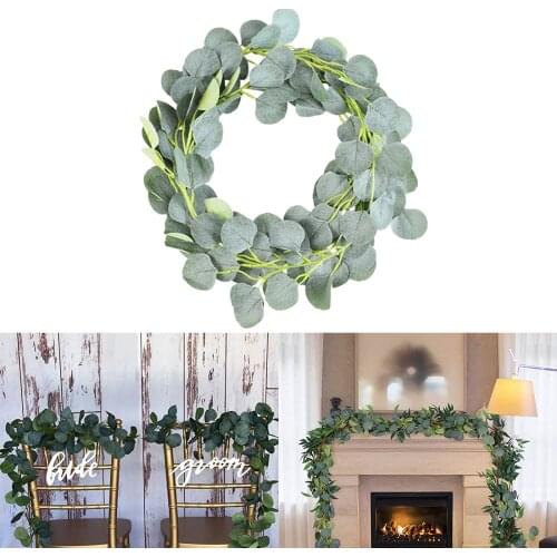 200cm Faux Eucalyptus Garland Leaves Vines Foliage Holiday Festival Decors