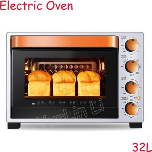 32L Multifunctional Electric Oven Household Baking Machine Full Automatic Baking Oven With Enamel Baking Tray Oven