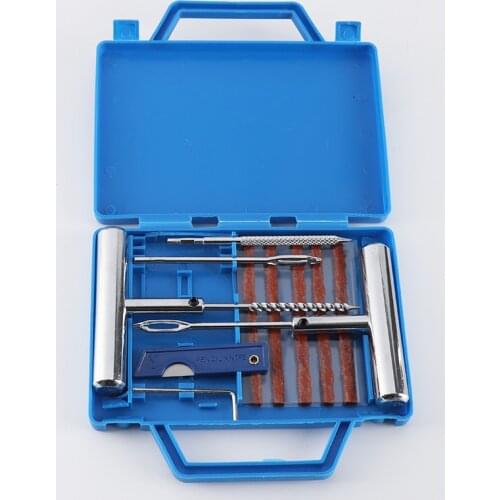 11pcs Kit Car Van Motorcycle Bike Emergency Heavy Duty Tubeless Tire Puncture Professional Repair Kit Plug Set Tyre Repair Kit