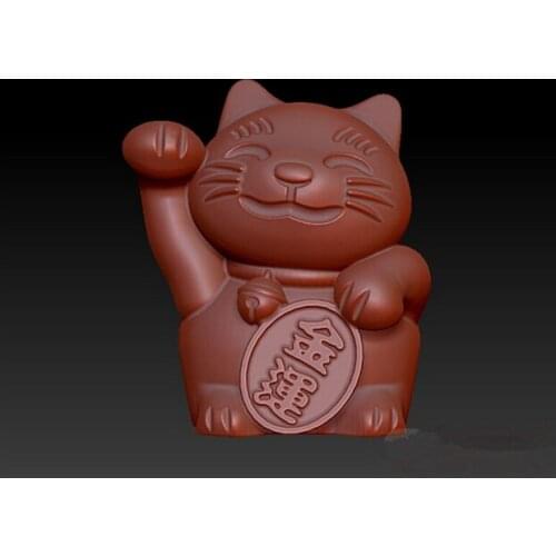 New 3D model relief STL format for CNC Circular engravure Lucky cat STL