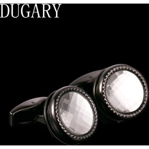 DUGARY Luxury shirt cufflinks for mens Brand cuff buttons cuff links High Quality round shell abotoaduras Jewelry gemelos
