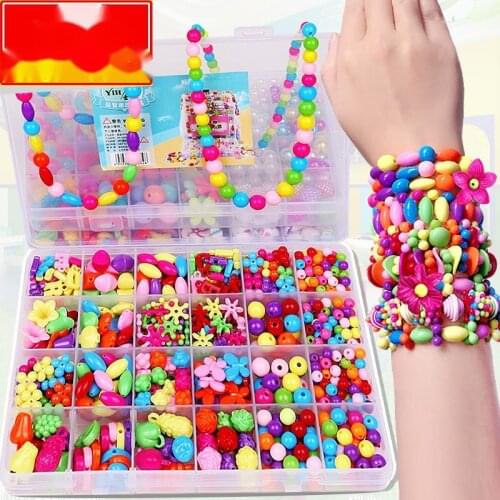 DIY Handmade Beaded Toy With Accessory Set Children Creative 24 Grid Girl Jewelry Making Toys Educational Toys Children Gift