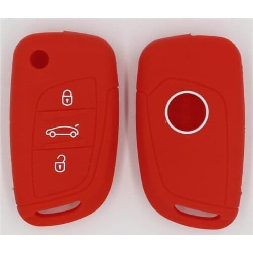 For Citroen Xsara Picasso C2 C3 C4 C5 C6 C8 For Peugeot 107 206 207 307 308 406 Silicone Key Cover Case Fob Holder