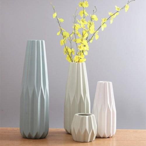 The Nordic minimalist soft outfit white green blue ceramic vase size dry flower Home Furnishing soft ornament inserted