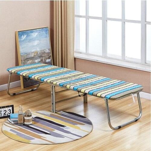 Folding Bed Metal Frame Elevated Heavy Duty Outdoor Beds Foldable & Portable Furniture for Camping Hicking Office Nap 60*182cm
