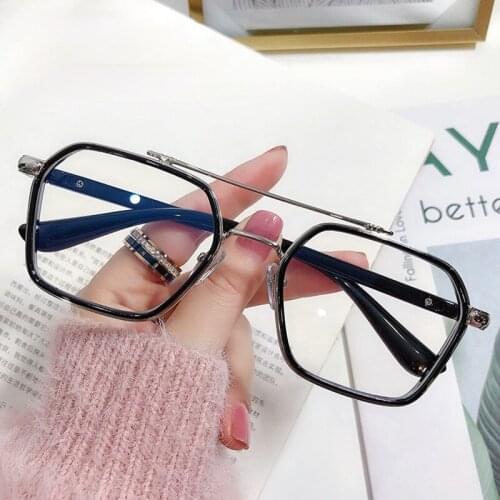 Retro Anti-Blue Light Square Glasses Frame Designer Ins Popular Optical Eyeglasses Frames