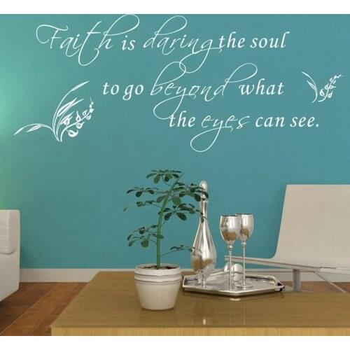 Amazon hot Faith Is Daring The Soul To Go Beyond What The Eyes Can See Vinyl Wall Art Quote Religious wall decals