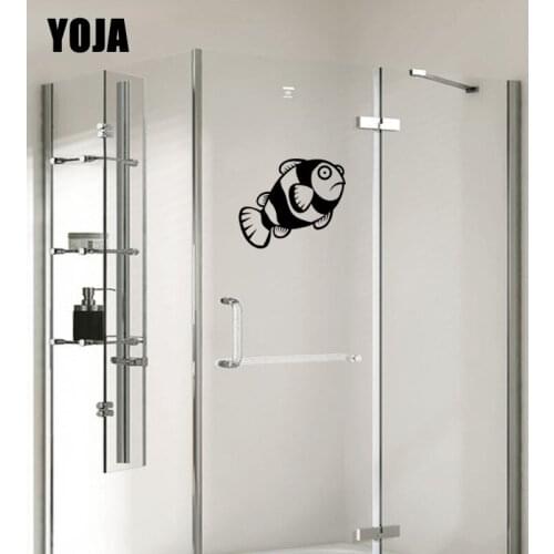 YOJA 22x26CM Home Decoration Wall Stickers Decorative Small Fish Bathroom Decals G2-0228