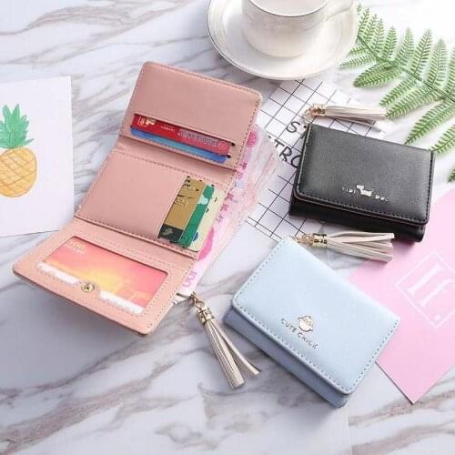Fringe Womens Wallet Fashion Little Cute Wallet Womens Short Leather Wallet Mini Wallet Portefeuille Womens Wallet Clutch