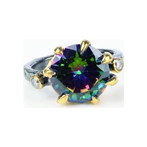 Handmade Womens Topaz Gemstone Ring, Woman 925 Silver Ring, mystic topaz Ring, Silver Handmade Ring, Engagement Ring