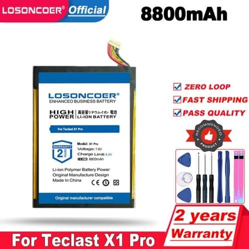 LOSONCOER Top Brand 100% New 8800mAh for Teclast X1 Pro Tablet PC P3362160