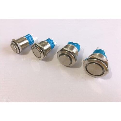12mm LED ring metal Push Button switch 4PIN 1NO tapping button start button waterproof