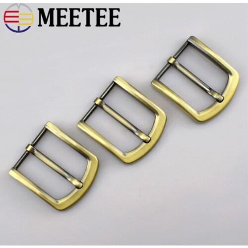 2/5pcs Meetee 40mm Metal Antique Brass Pin Belt Buckles for Men Belts Adjustable Buckle DIY Leather Craft Accessories F1-81