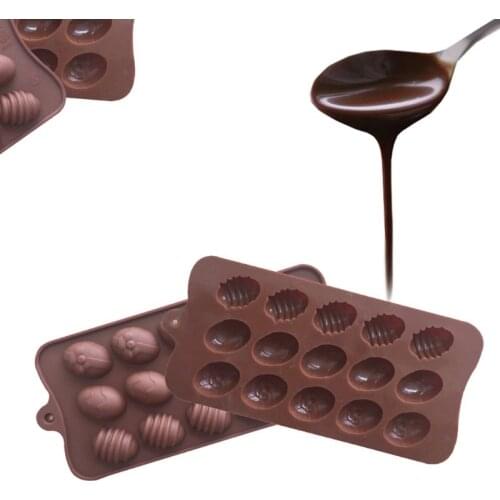 3D Easter Eggs Chocolate Mould Silicone Cake Mold Bakeware Pastry Confectionery Baking Dish Kitchen Decorating Tools