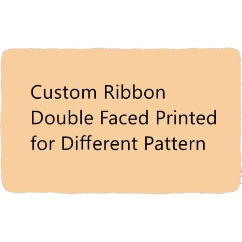 50/100 yards custom ribbon double printed for the different patterm Grosgrain ribbon
