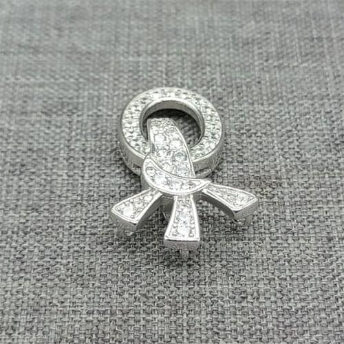 925 Sterling Silver 3-Strand Clasp Connector for Pearl Bracelet Necklace