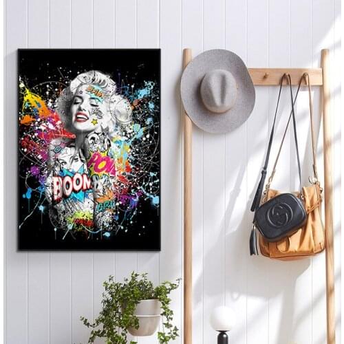 AHPainting Animal Picture Figure Painting Lip Wall Art Canvas Painting Print Modern Trippy for Living Room Home Decor No Frame