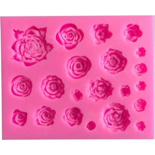 Aouke Flower Modeling Silicone Mold Epoxy DIY Cake Baking Decorative Chocolate Mold Flower Jewelry Silicone Mold