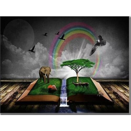 ARMYQZDIY 5D Diamond Embroidery Elephant Diamond Mosaic Sets Diamond Painting Animal deer Pictures Of Rhinestones Home Decoratio