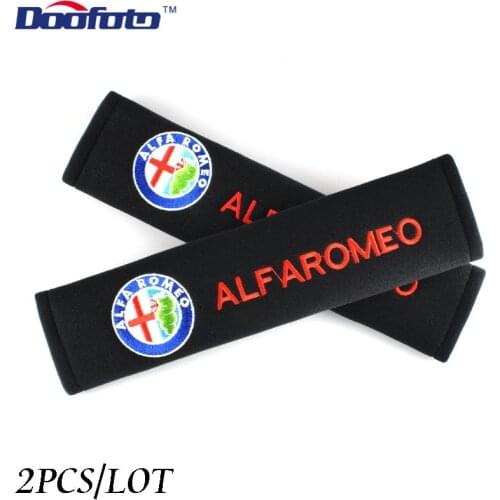 Car Seat Belt Cover For Alfa Romeo 159 Giulietta 147 Mito 156 Giulia Stelvio Brera Auto Accessories Styling Seatbelt Strap Pad