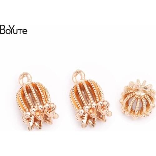 BoYuTe (50 Pieces/Lot) Metal Alloy 10*16.5MM Crown Shape End Caps Hand Made Materials DIY Jewelry Accessories